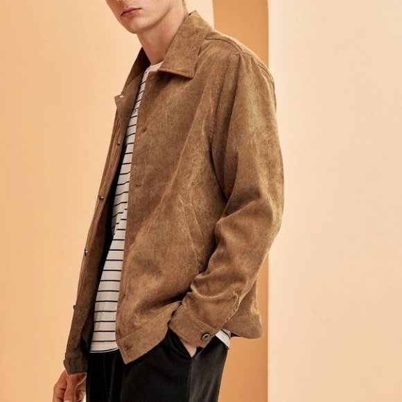 Brown Mens Courdoy Jacket - Picture 1 of 5